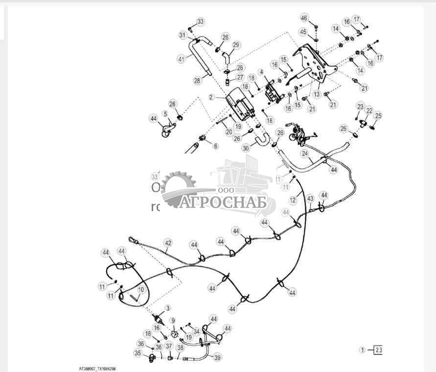 Подогреватель охлаждающей жидкости двигателя — 5KW, 640H, 648H, 848H (гидротрансформатор), 748H (прямой привод) 